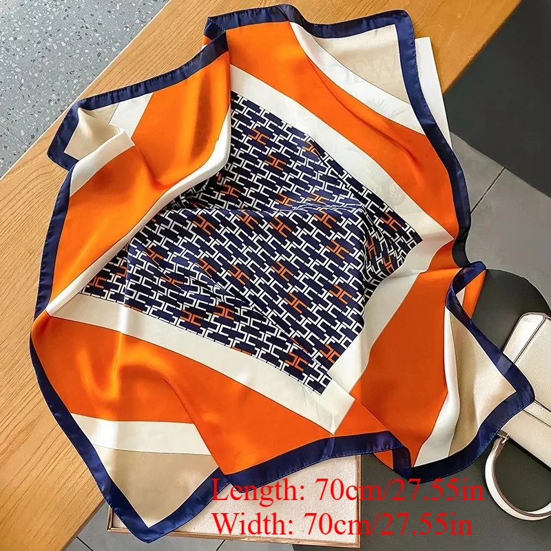 نمط جديد الحجاب تصميم الفصول الأربعة منديل شعبية 70X70CM أوشحة مربعة فاخرة