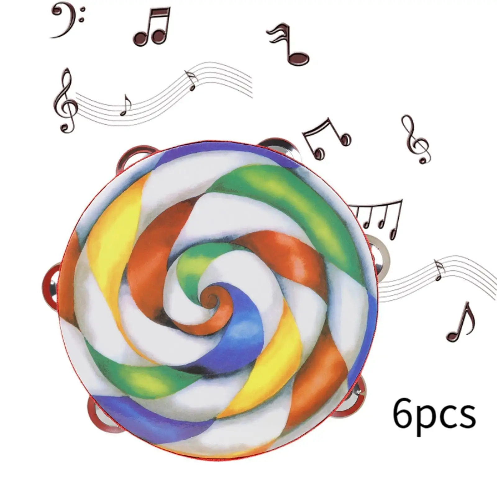 

6 шт., бубни, ритм, образовательный колокольчик, деревянный колокольчик для взрослых, детей, ручной барабан, металлические колокольчики, однорядные для игр, КТВ, вечеринки