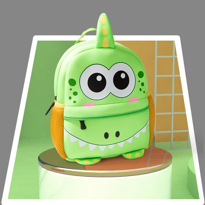 3D Cartoon Owl School Backpacks For Kindergarten Girls Cute Green Dinosaur School Bags Children Waterproof Boys Kids Bag