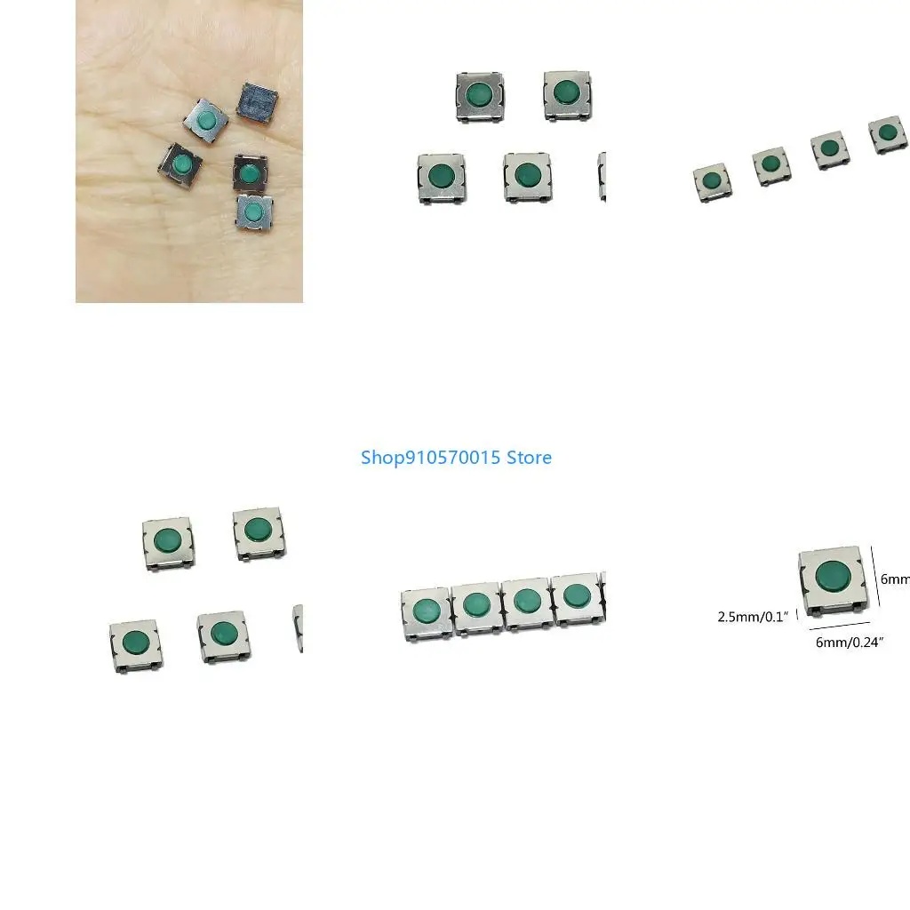 B95C 5PCS Switches 6X6X2.5mm 4Pin Blue Waterproof Silicone Switch Micro Push Button Microswitches