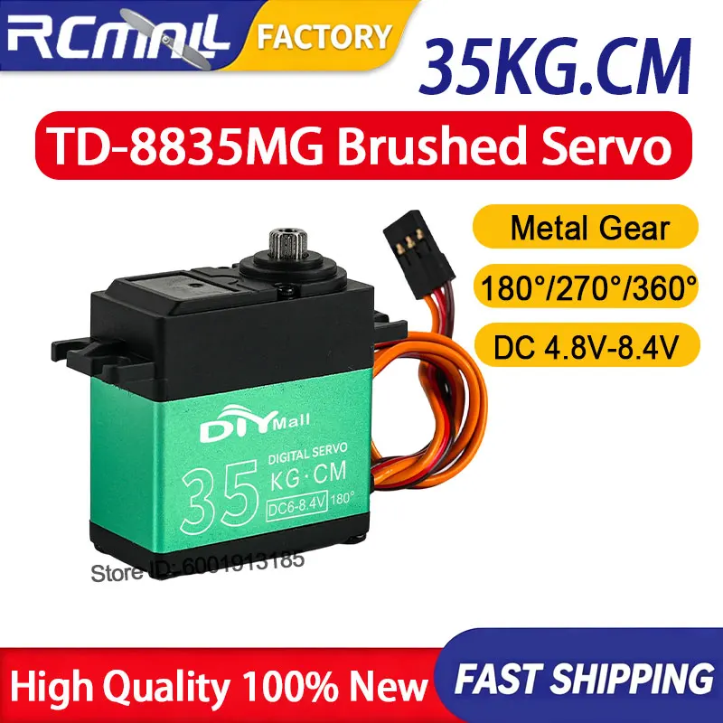 TD-8835MG 35KG Digital Servo 180 Degree High Torque Metal Gear Servo Motor for 1/8 1/10 RC Car Boat Airplane DIY Robot Setup
