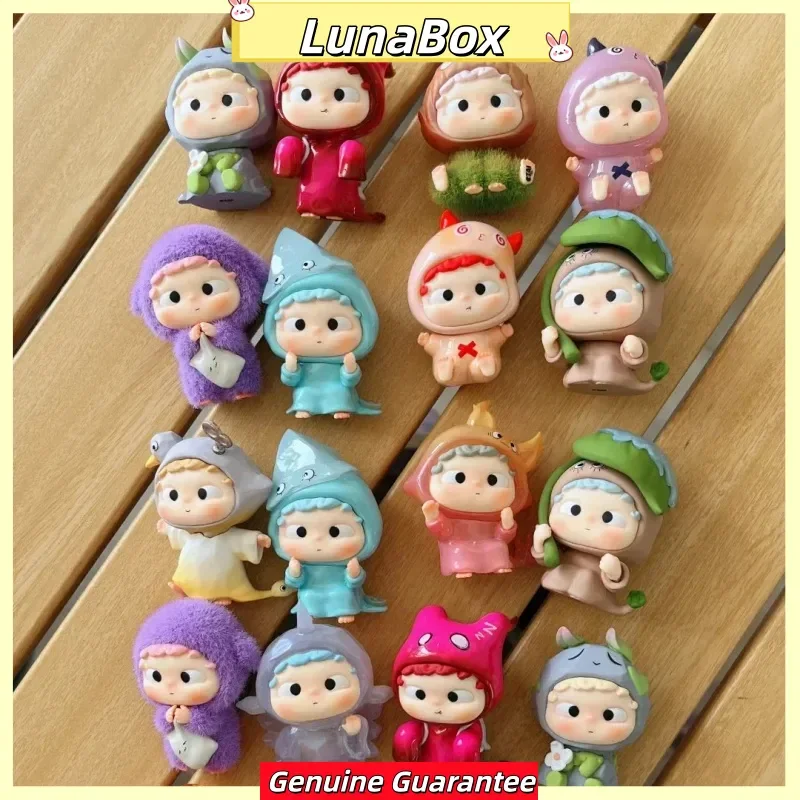 Original ozai mini as aventuras com capuz série caixa cega brinquedos kawaii anime figura de ação surpresa caixa mistério bonecas meninas presente