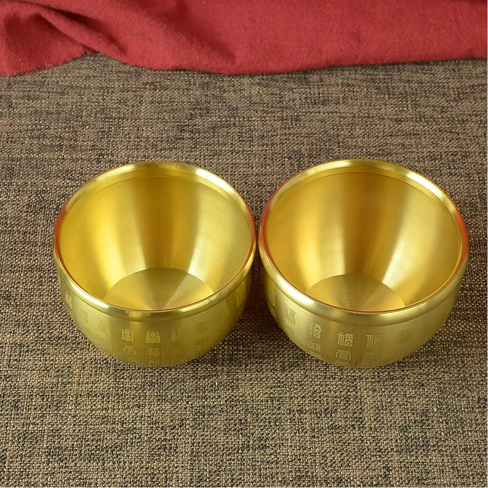 

Pure Copper Feng Shui Bowl 7 5cm Premium Material Desk Adornment Home Office Decor Treasure Basin Wealth Bowl Fortune Luck