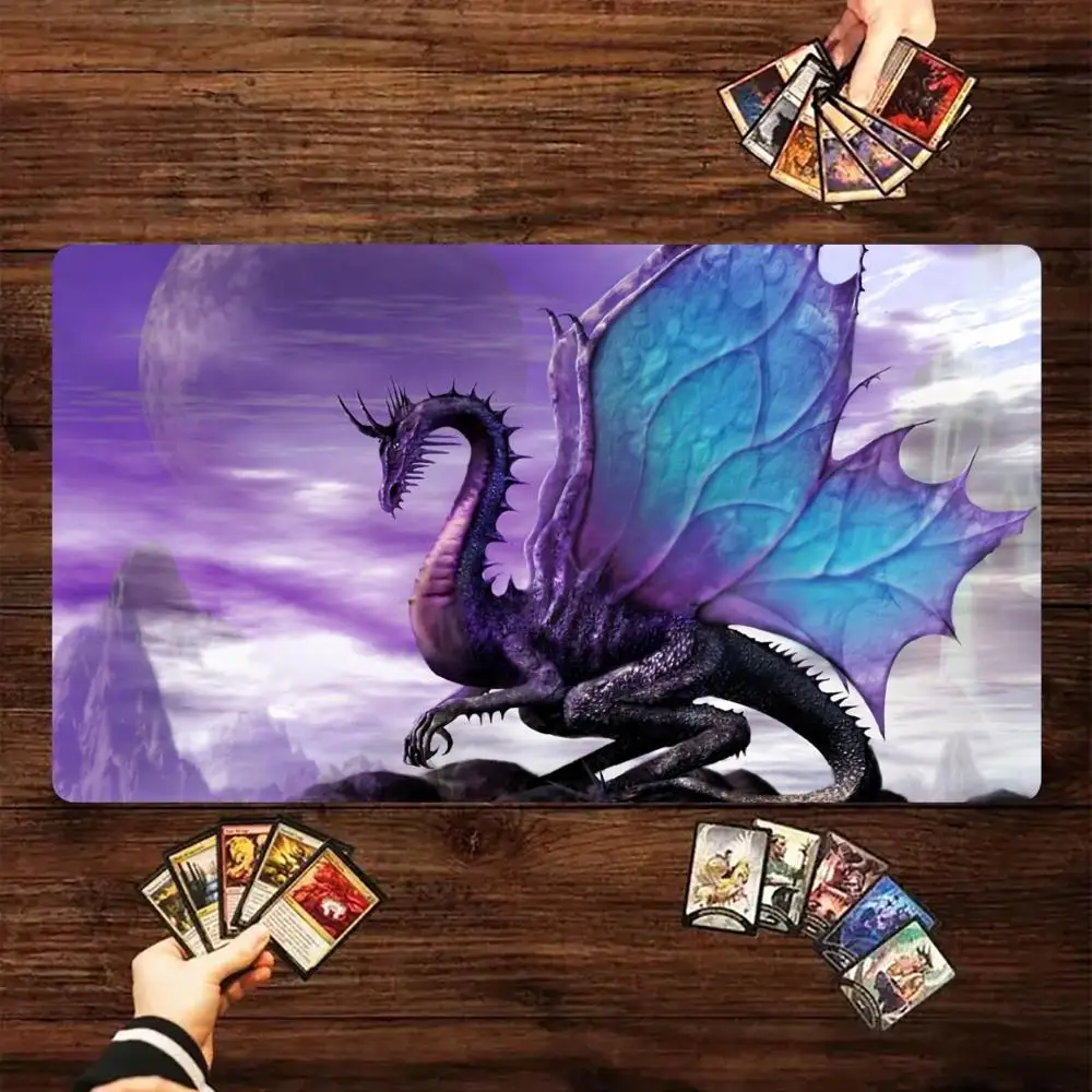 MTG Playmat Fantasy magic dragon theme Magic Card Battle Mat 35X60CM Desk mat tapete magic mtg Non-Slip Durable Stitched Edge