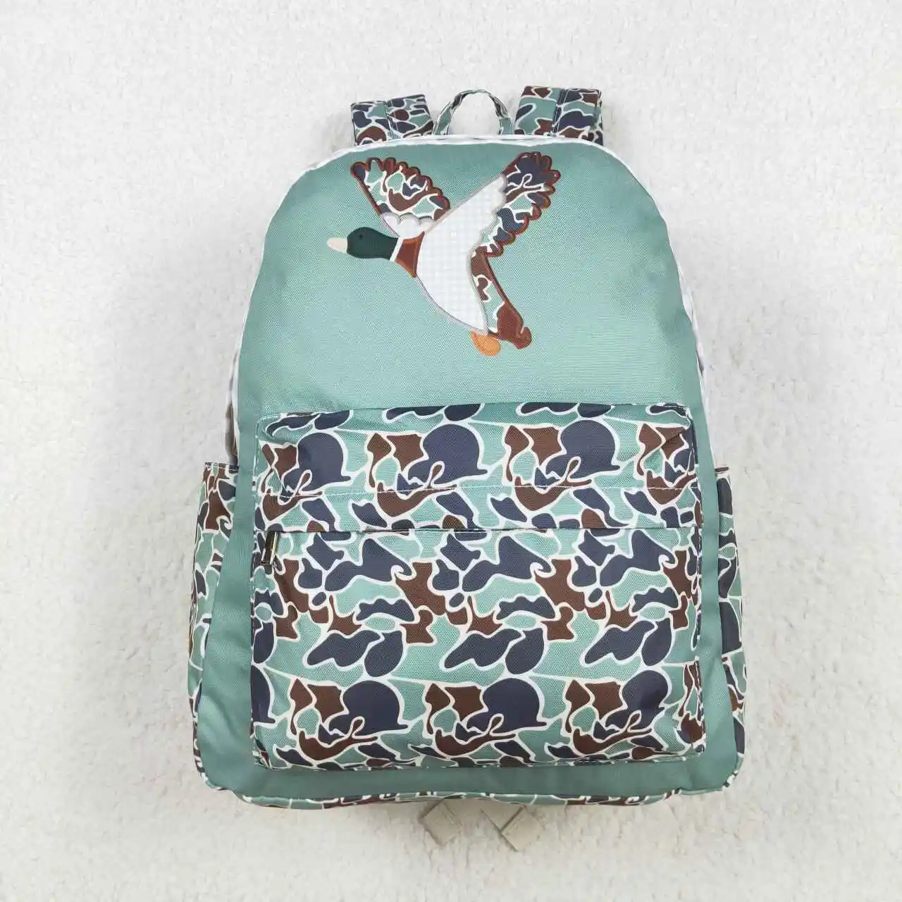 

2024 Ready to ship infant baby kids mallard duck camo print mini backpack wholesale baby diaper backpack baby shoulder bag