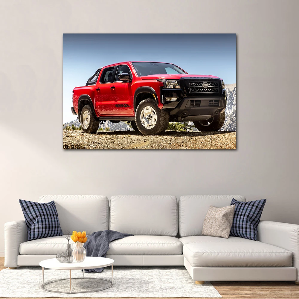 Frontier Pickup Truck Canvas Painting Wall Art Car Poster For Living Room Corridor Home Decoration