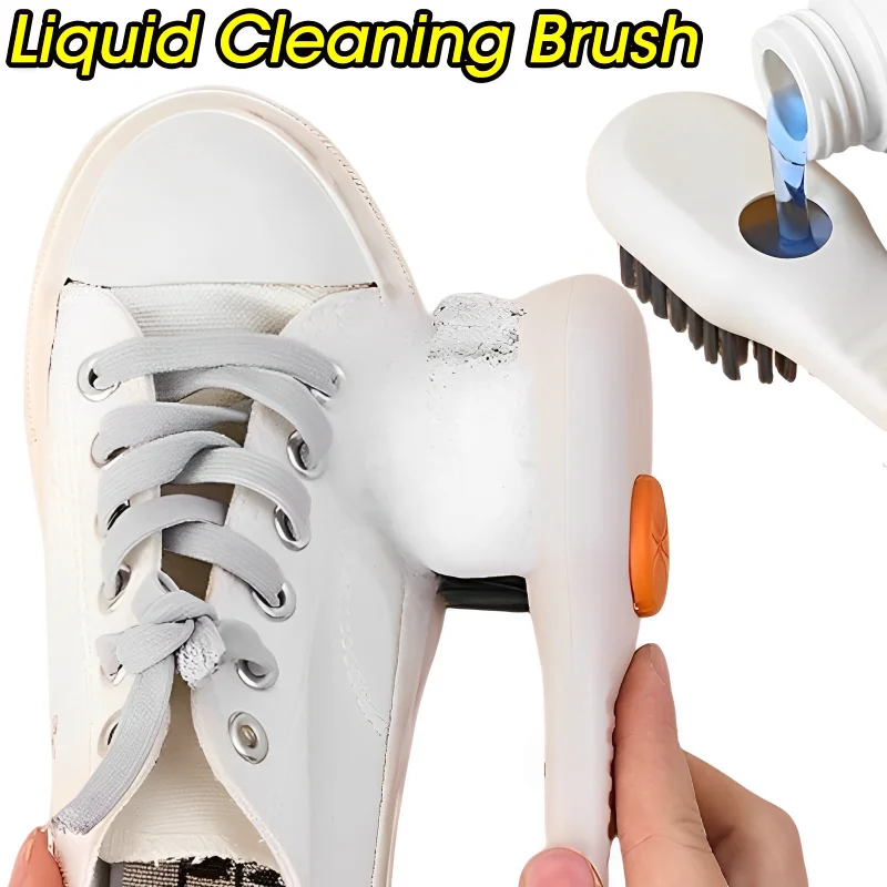 Automatic Liquid Discharge Shoes Brush Deep Cleaning Washing Clothes Soft Bristles Household Tools Laundry Cleaning Brushes