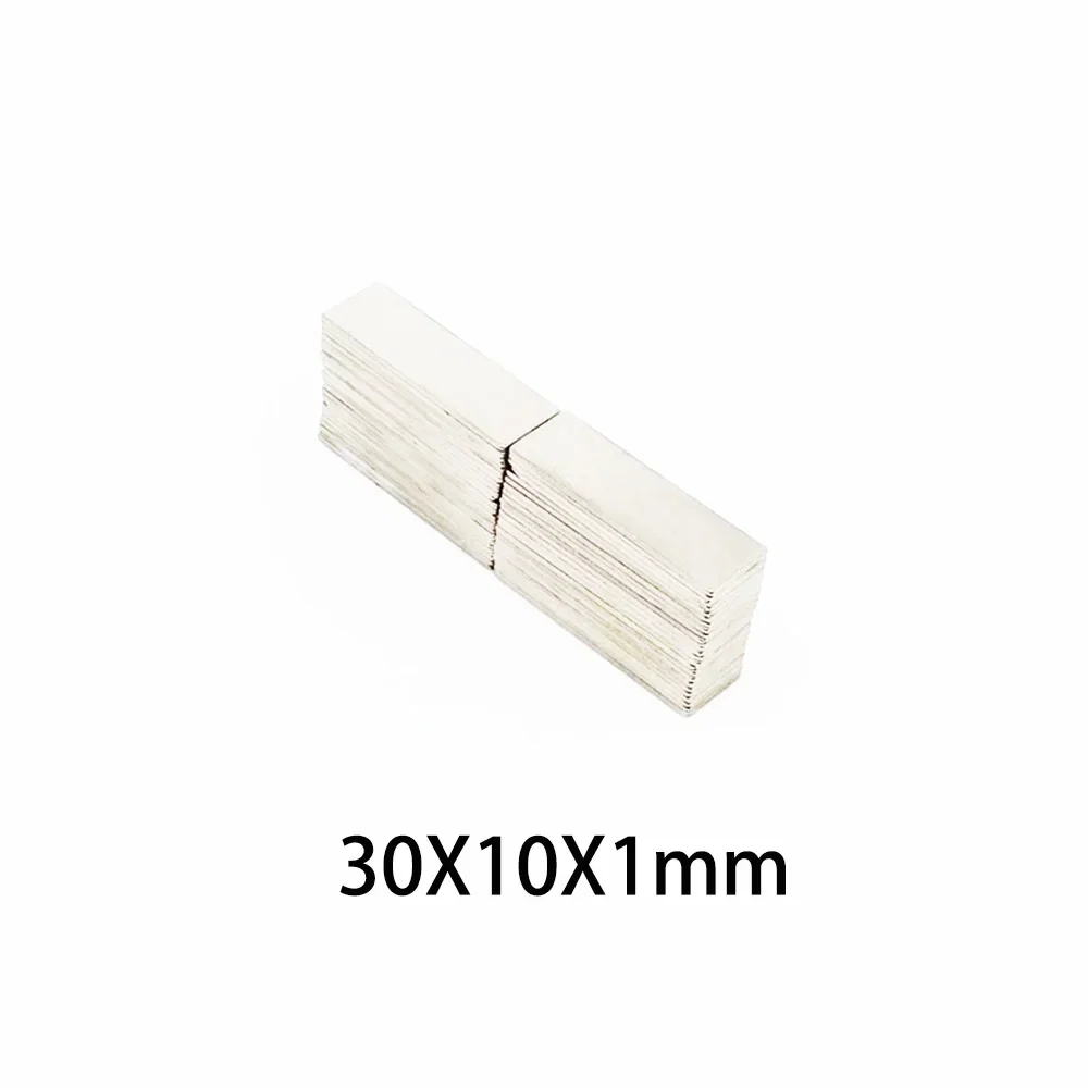 30x10x1mm Thin Powerful Strong Block Magnet For Fridge, DIY, Scientific, Craft, Building, 30*10*1mm 30*10*1 30x10x1