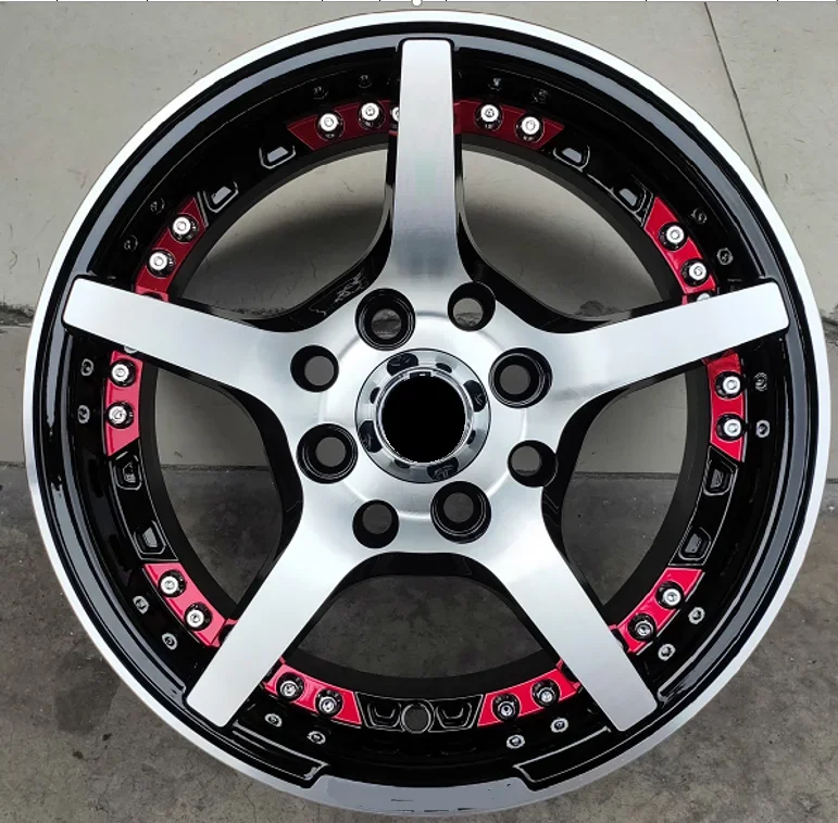 New Design Aluminium Wheel Car Alloy Wheels 5 spoke 13 inch Rims 4X100 4x114.3