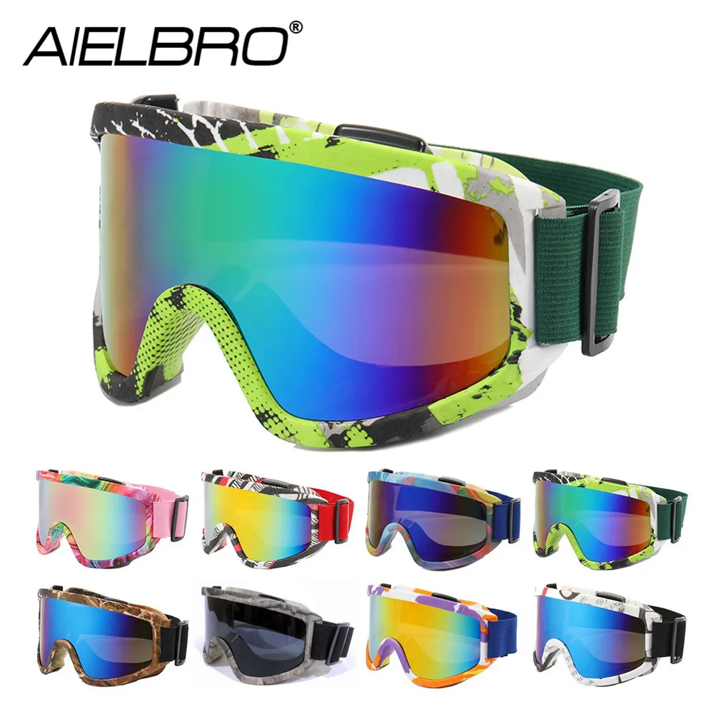 AIELBRO – lunettes de Ski d\'hiver pour motoneige, coupe-vent, Snowboard, Protection UV