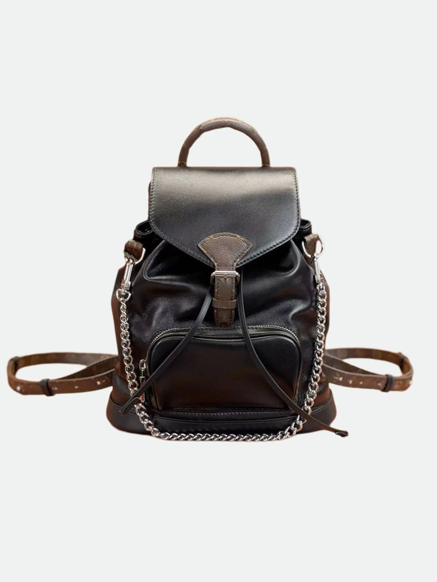 

High-Quali Leather Travel Bapa Large Capaci Versatile Casual Sle Women's Bag Magnetic Bule Closure Soft Fabric Li...