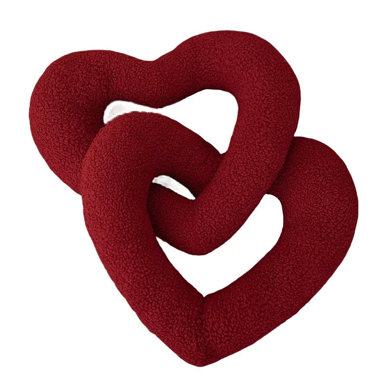 Cartoon Infinity Knot Pillow Heart Plush Toy for Sofa & Home Decor Cute Stuffed Doll & Comfort Gift for Girlfriend