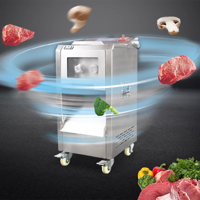 Stainless Steel Electric Vertical Commercial Automatic Cutting Machine Cheese Mutton Beef Ham Frozen Meat Slicing Slicer Machine
