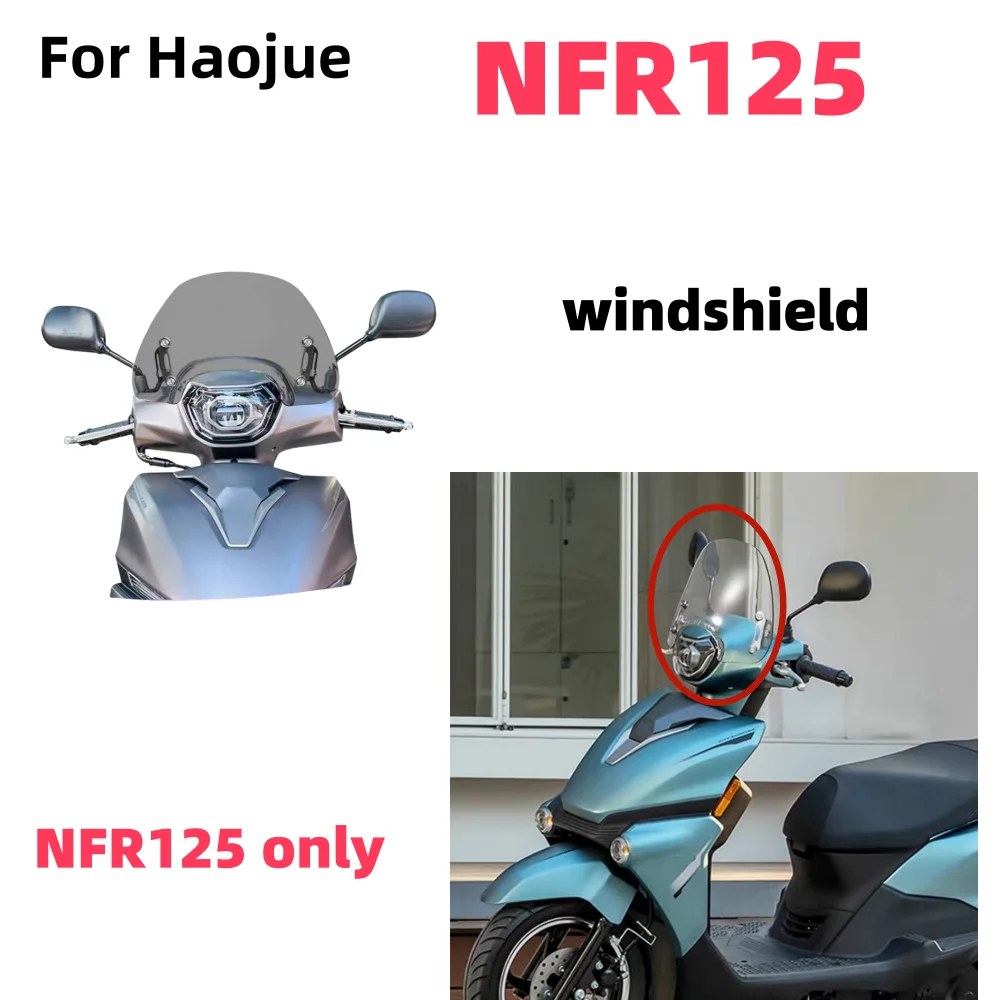

For Xingren 125 modified windshield, Haojue NFR125 front windshield accessories, rain shield, chest protector Haojue nfr 125