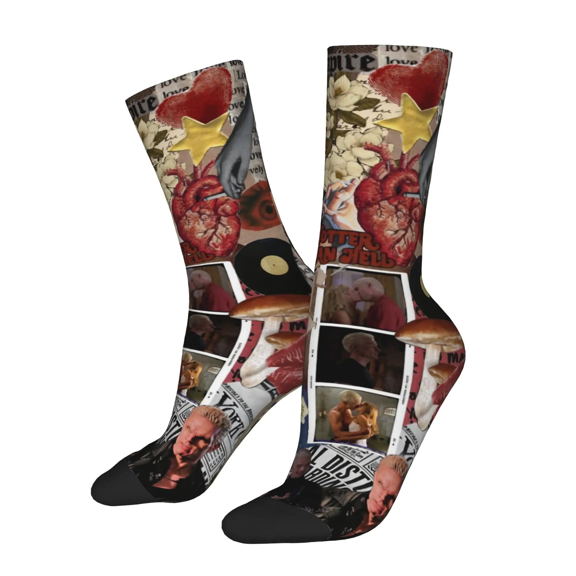 Happy Funny Male Men Socks Casual Buffy the Vampire Slayer Sock Horror Movie Sport Women Stockings Spring Summer Autumn Winter