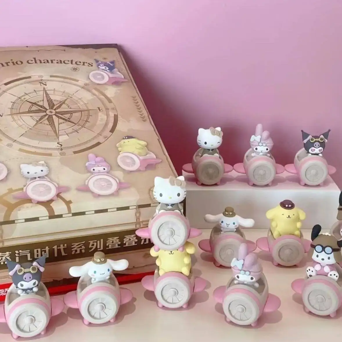 

Игрушки-конструкторы Sanrio Characters Steam Age Series: Hello Kitty, Kuromi, фигурки в слепых пакетах, коллекционные аниме-модели, украшения