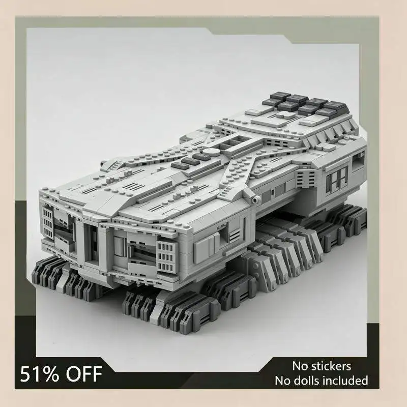 2174PCS Desert Planet Mining Harvester Vehicle Model MOC Building Blocks Sci Fi Space Machine DIY Assembly Collectible Toy Gift