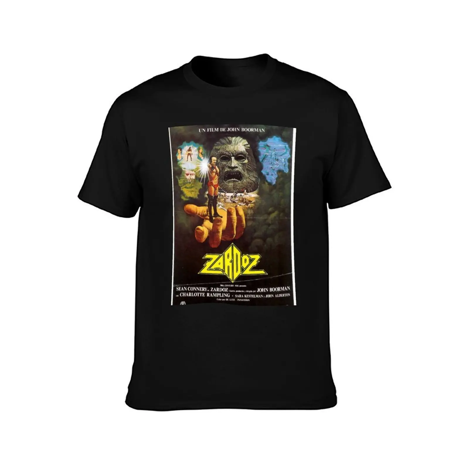Zardoz, vintage T-Shirt, Summer Casual Cotton Tee, Oversized Streetwear Tops, Vintage Graphic Print, Loose Fit Short Sleeve
