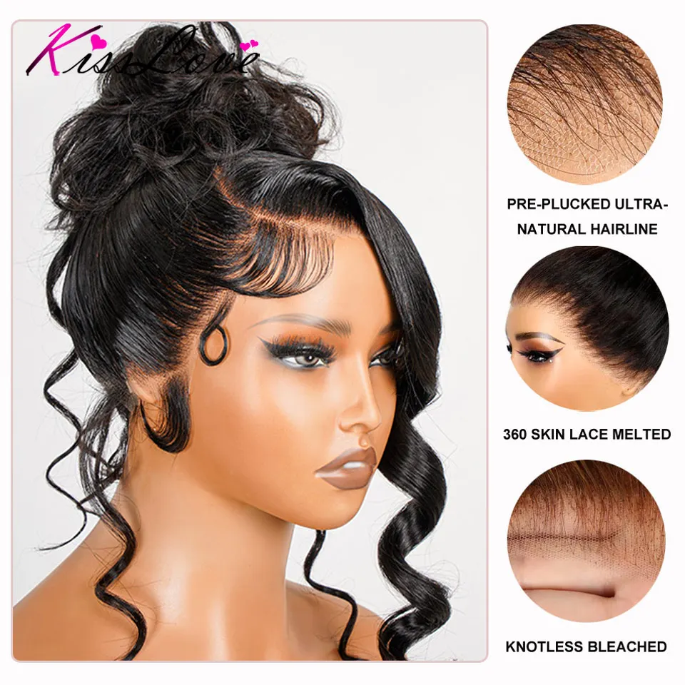 Body Wave Invisi Strap Snug Fit 360 Full Lace Wig Pre-Everything HD Transparent Lace Frontal Wig Glueless Human Hair Ready To Go