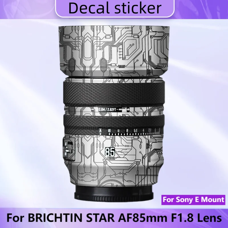 

Для BRICHTIN STAR AF85mm F1.8 для Sony E крепление объектива наклейка защитная наклейка на кожу защитная пленка