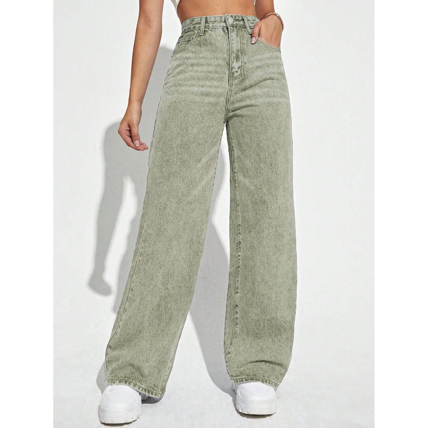 

Womens Pants Womens Jeans Straight Leg No Stretch Denim Trousers Spring Summer New Arrivals Long Pant