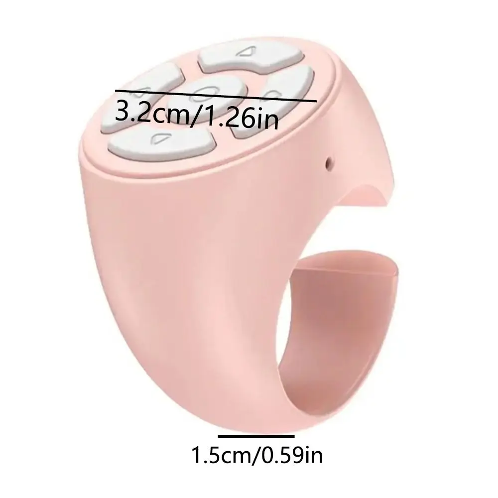 حلقة تحكم عن بعد لاسلكية محمولة مريحة في الارتداء وحدة تحكم فيديو سيلفي بأطراف الأصابع من خلال الصفحات