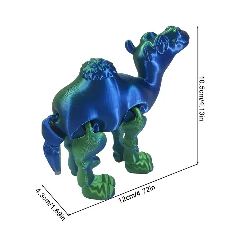 الحيوانات عمل الشكل ثلاثية الأبعاد مطبوعة حيوانات الصحراء عمل الشكل نشط مشترك الحيوانات نموذج الديكور لمتعة ألعاب تعليمية