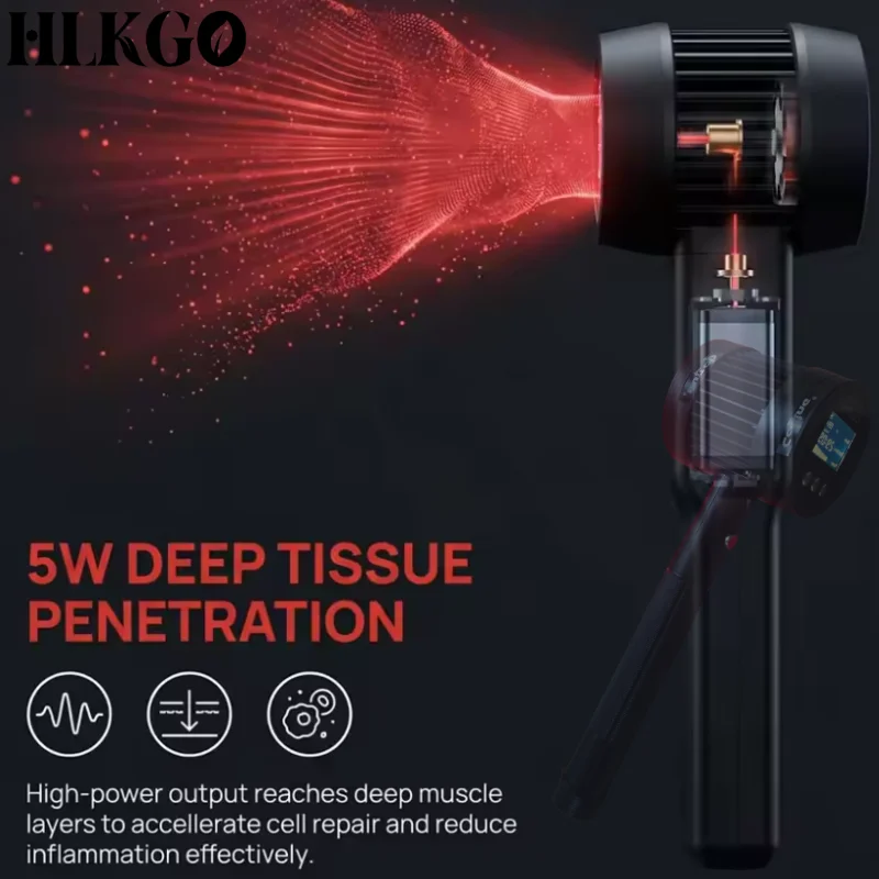

5W High Power Cold Laser Therapy Machine 25 Diodes 650nm 880nm Sports Injury Muscle Strain Recovery Rechargeable Gym Home
