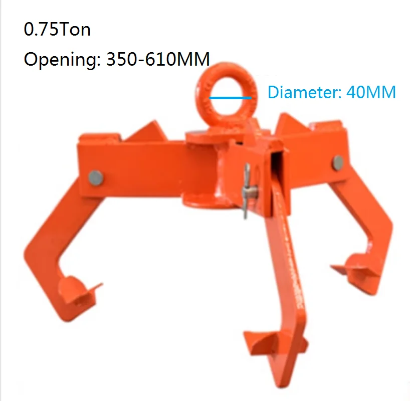 0.5Ton-0.75Ton  Iron oil drum clamp lifter clip bucket barrel oil tank can chain sling Tire Repair Tools