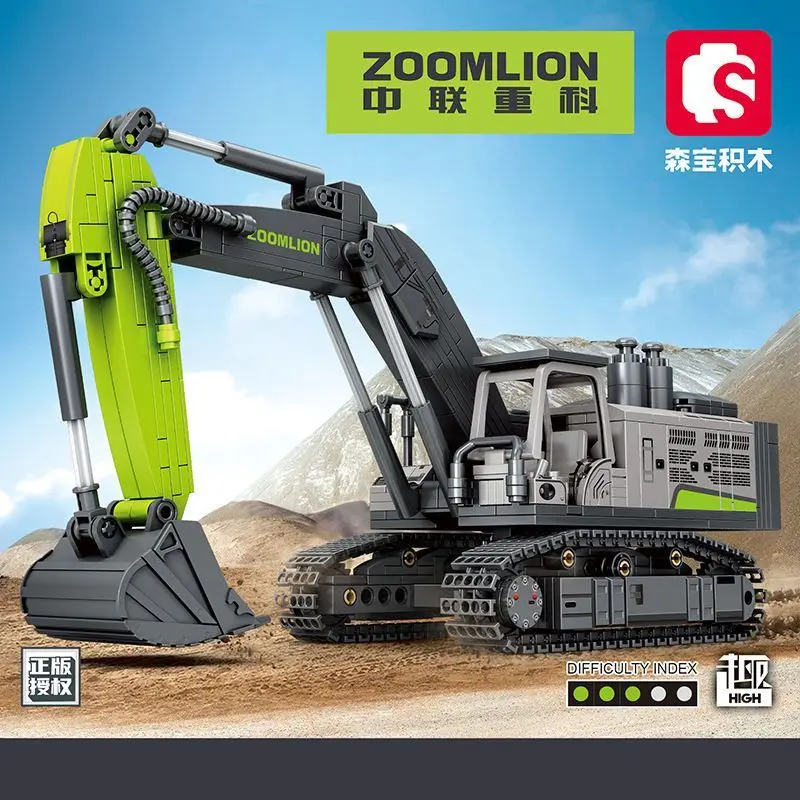 

SEMBO BLOCK 705117 Zoomlion Экскаватор Строительные блоки Развивающая игрушка для мальчиков Детский подарок