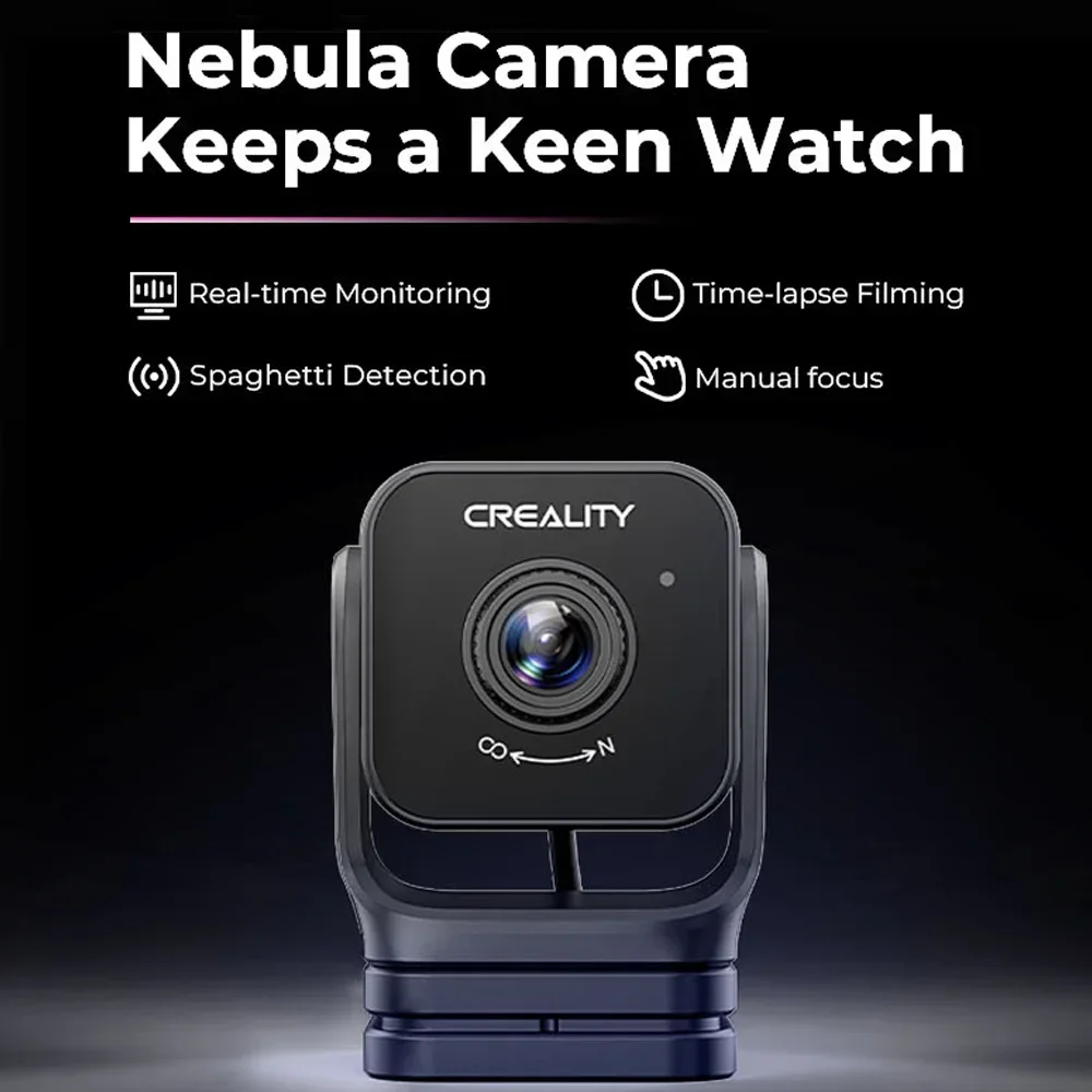 Creality Official Nebula Camera 1080P HD USB Camera 24-Hour Real-time 3D Print Monitoring Time-lapse Filming Spaghetti Detection