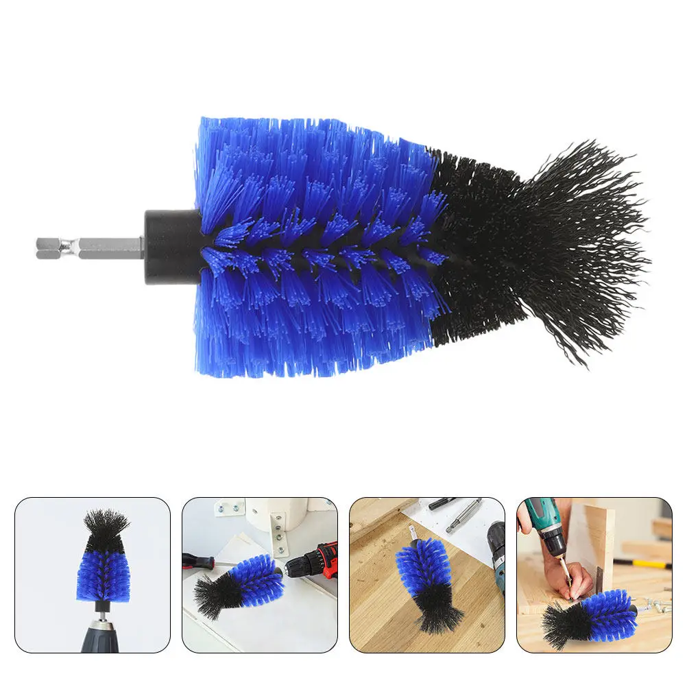 Drill Brush Attachment Set Heavy Duty PP Steel Cleaning Scrubber Brushes for Tiles Wheels Bath Kitchen Car Polishing