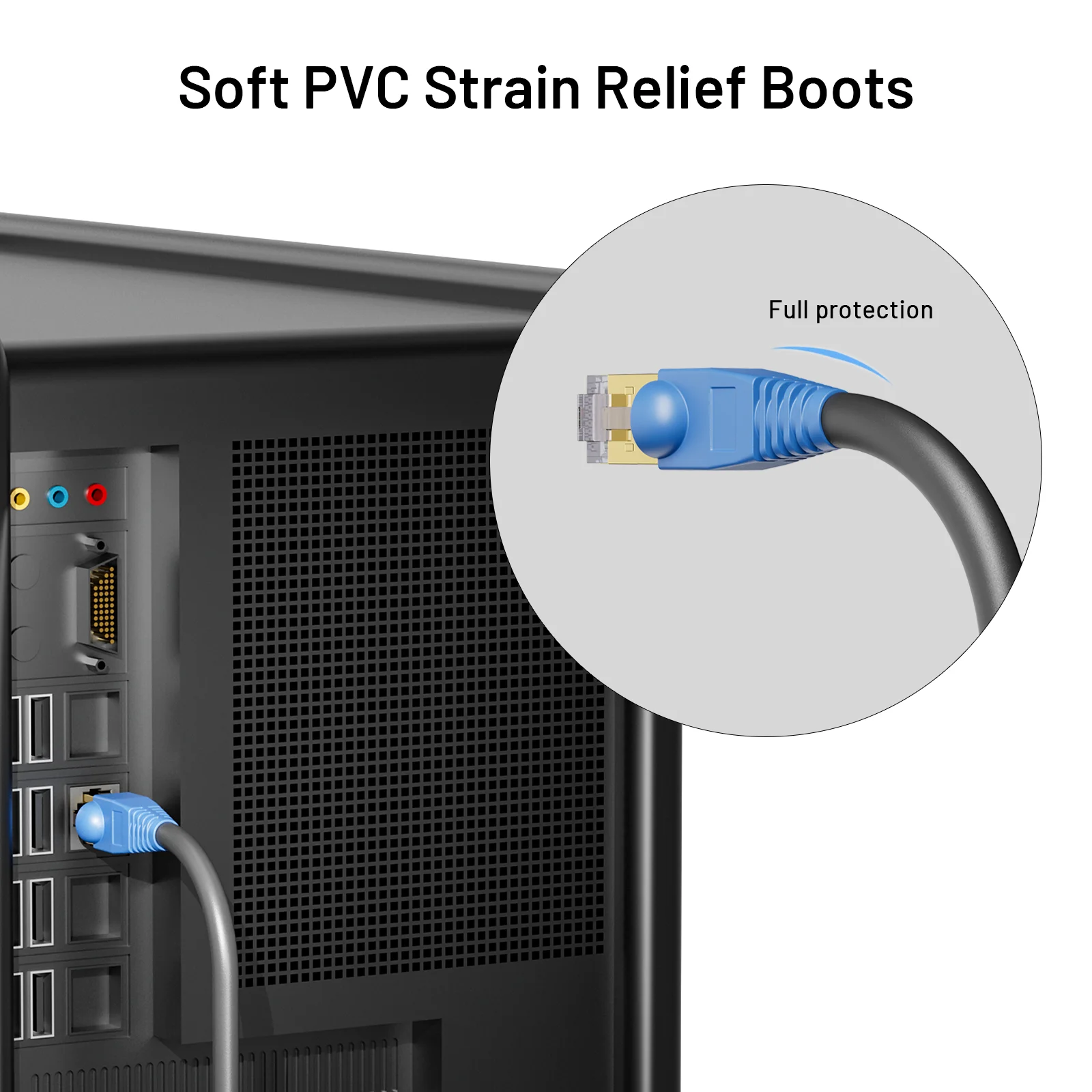ZoeRax 100/50 ชิ้น ปลอกหุ้มสายเคเบิลเครือข่ายอีเธอร์เน็ต RJ45 CAT6 CAT6E CAT5 CAT5E ป้องกันแรงดึง (เส้นผ่านศูนย์กลางภายนอก 6.5 มม.)