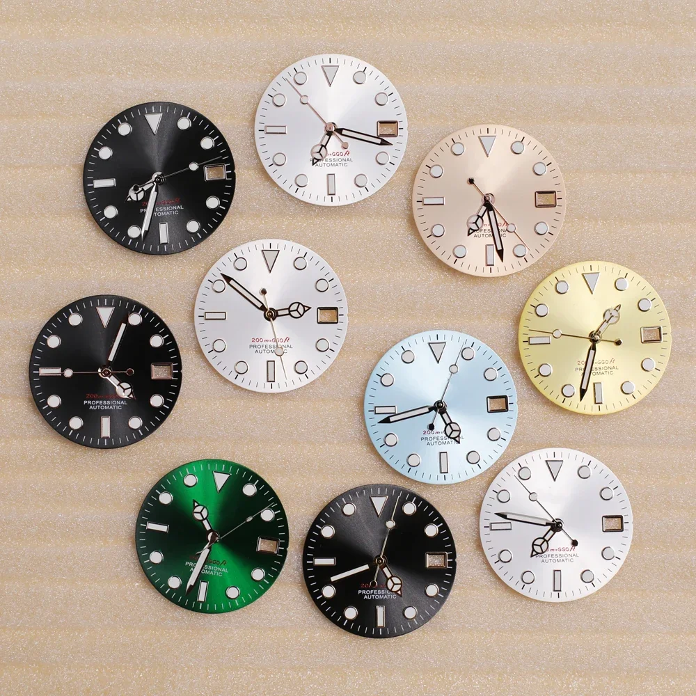 

29mm Dial Green Luminous watch Dial Fit NH35 NH36 Automatic Movement Watch Face For NH35A NH36A Watch Accessory