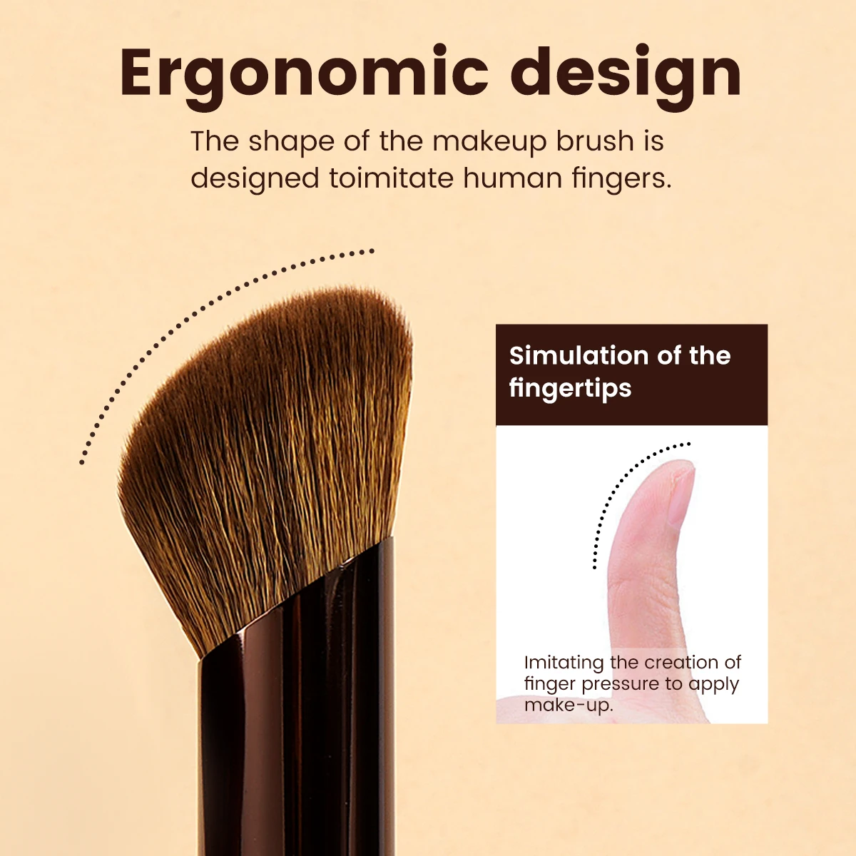 MAANGE 4pcs Makeup Brushes Dual-ended Foundation Brushes Retractable Airbrush Kabuki Brush for All Face Makeup Liquid Cream Tool