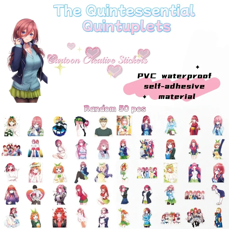 

Anime The Quintessential Quintuplets Japanese Anime Creative Graffiti Decorative Laptop Mobile Phone Luggage Waterproof Stickers
