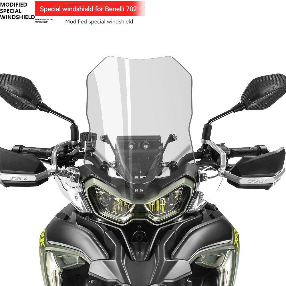 Parabrisas de alta calidad para motocicleta, deflectores de viento, cristal delantero transparente, para Benelli TRK702, TRK702X, TRK 702, 702X