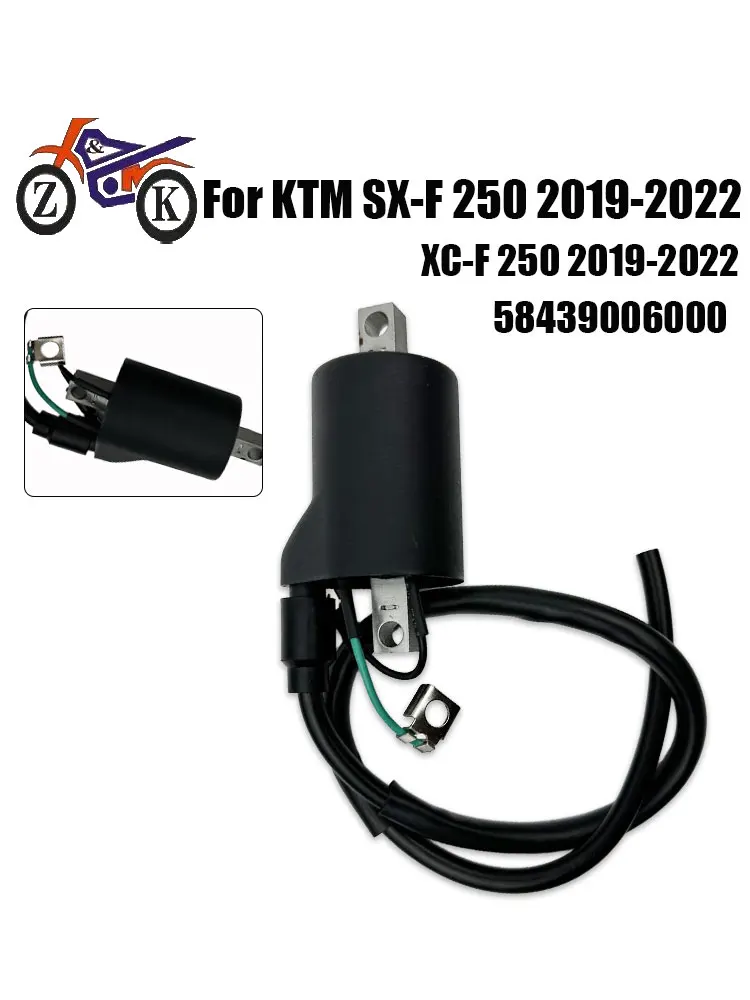 AliExpress QXDENG 1PCS Ignition Coil for KTM SXF250 SXF450 XCF350 EXC450 EXC500 MCF350 Dirt Bike 12V High Pressure Coil Replacement 58439006000