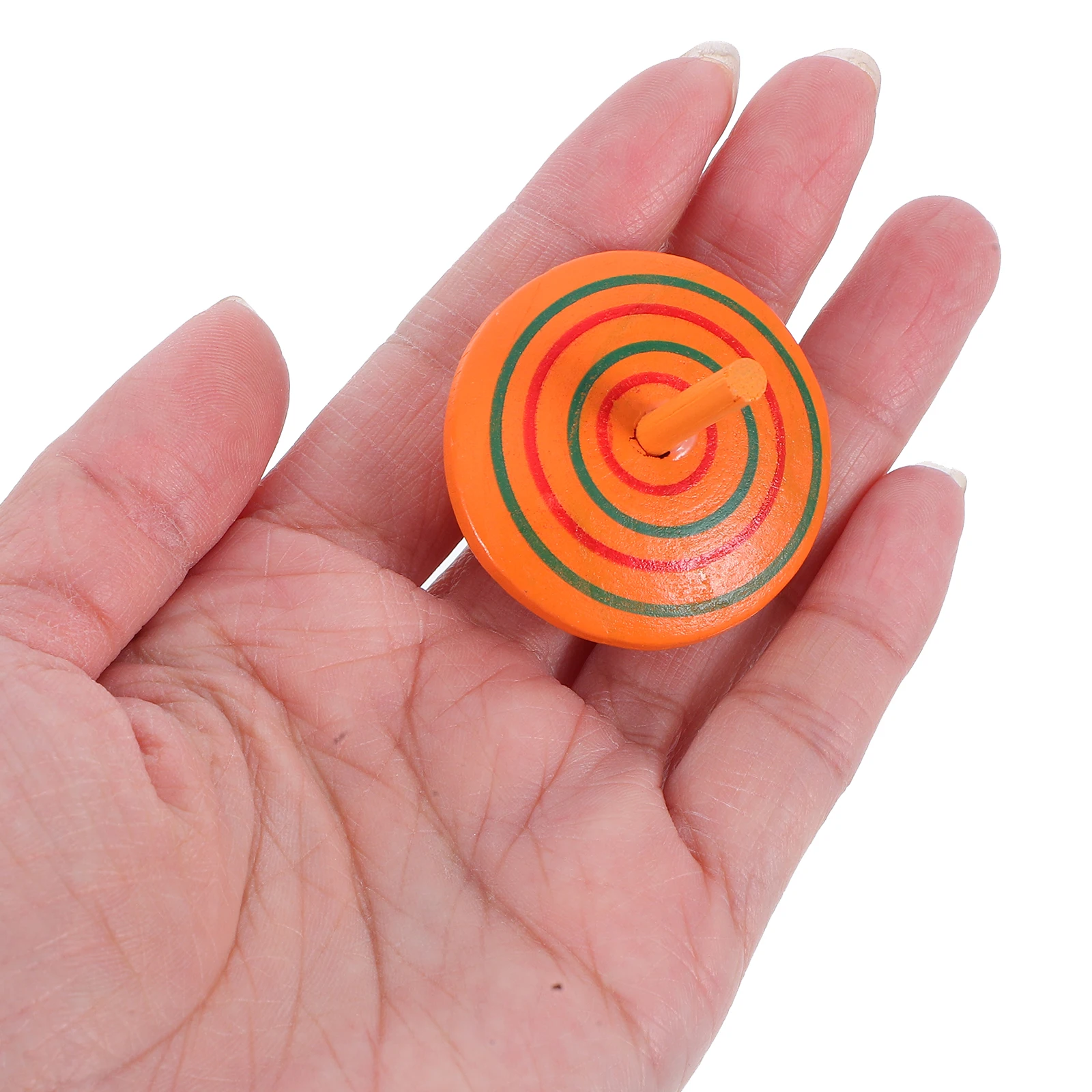 

6Pcs Wooden Peg Tops Colorful Painted Educational Spinning Tops Kids Coordination Stress Relief Game Kids Toy Wooden Peg-Tops