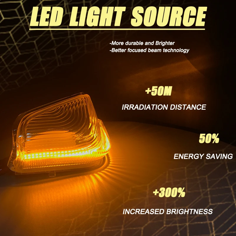 For Mercedes Benz Sprinter W906 Volkswagen Crafter 2006-2021 2x Canbus LED Dynamic Side Mirror Lights Turn Signal Blinker Lamps