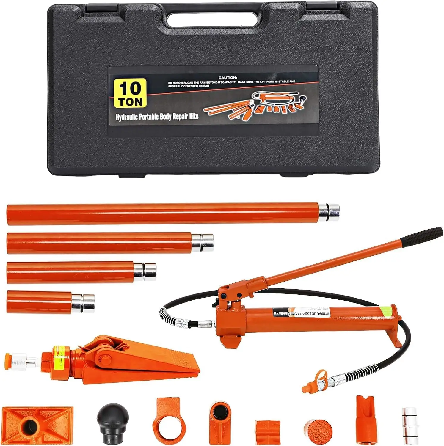 Hydraulic Jack Kit 10Ton Load Sheet Metal Correction Automotive Frame Shape Repair Separation Jack Tools for Automotive & Heavy Equipment for Car Repair, Truck, Farm