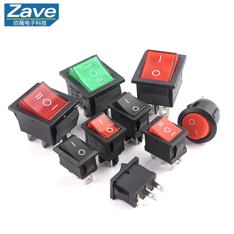 KCD1/3/4/5/11 Mini Boat Rocker Switch | Power Button for Water Dispensers & Electronic Scales | 2-Pin / 4-Pin / 3-Position