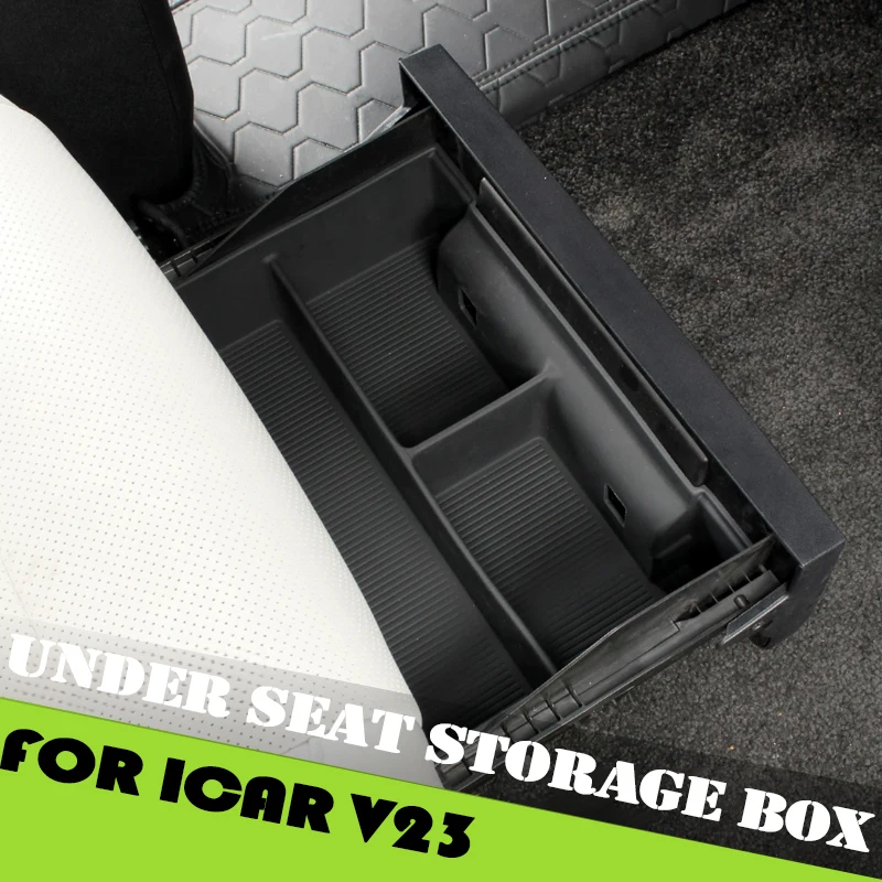 

Car Seat Storage Box Fit for Chery ICAR V23 Modified Auto Bottom Shelf Storage Box Silicone Car Interior Accessories