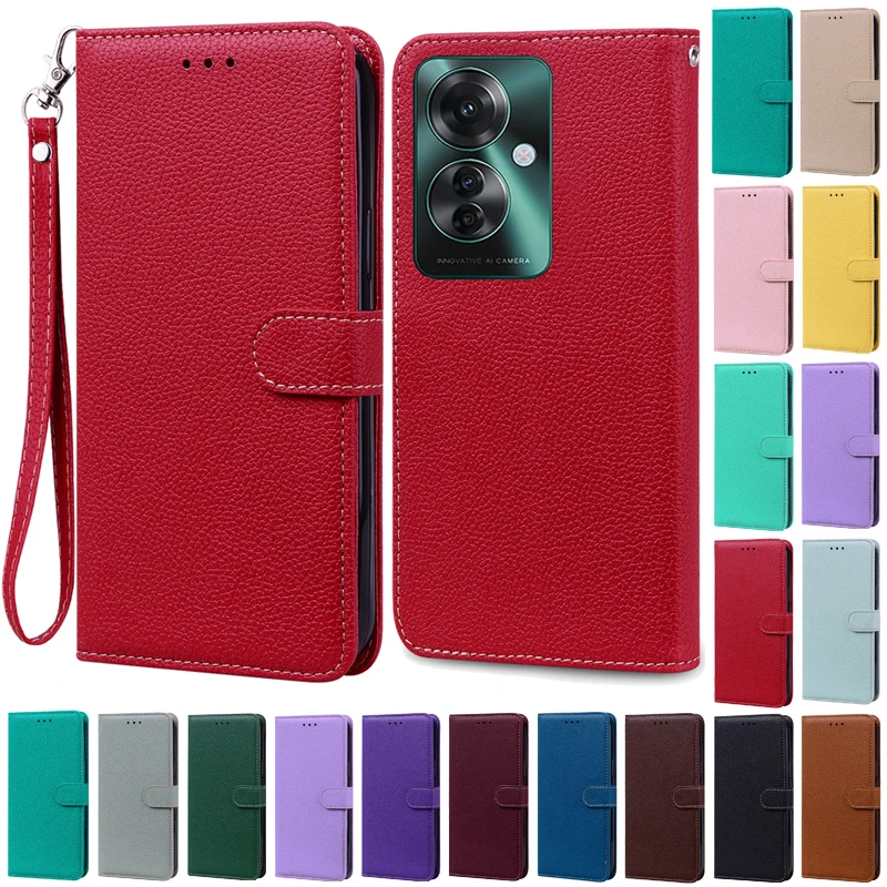 For OPPO Reno 11F 5G Case Leather Wallet Flip Phone Case For Reno 11F Case Book Cover For Reno 11 F Reno11f Case Cover Fundas