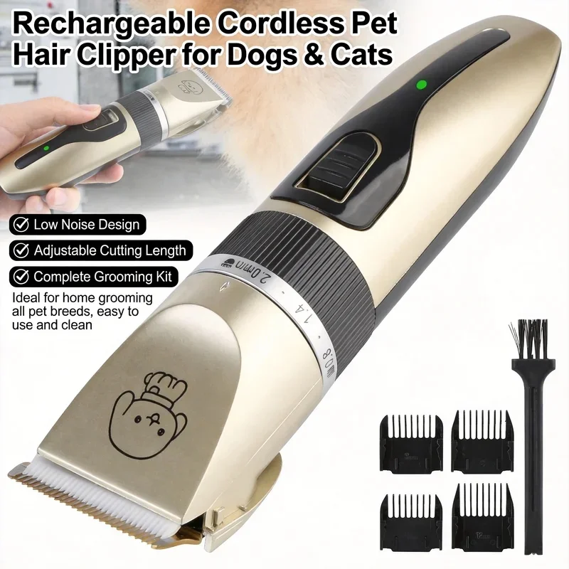 Electric Pet Hair Clipper Trimmer Shaver Set for Dog Cat Puppy Rabbit Pet Grooming Cutting Supplies