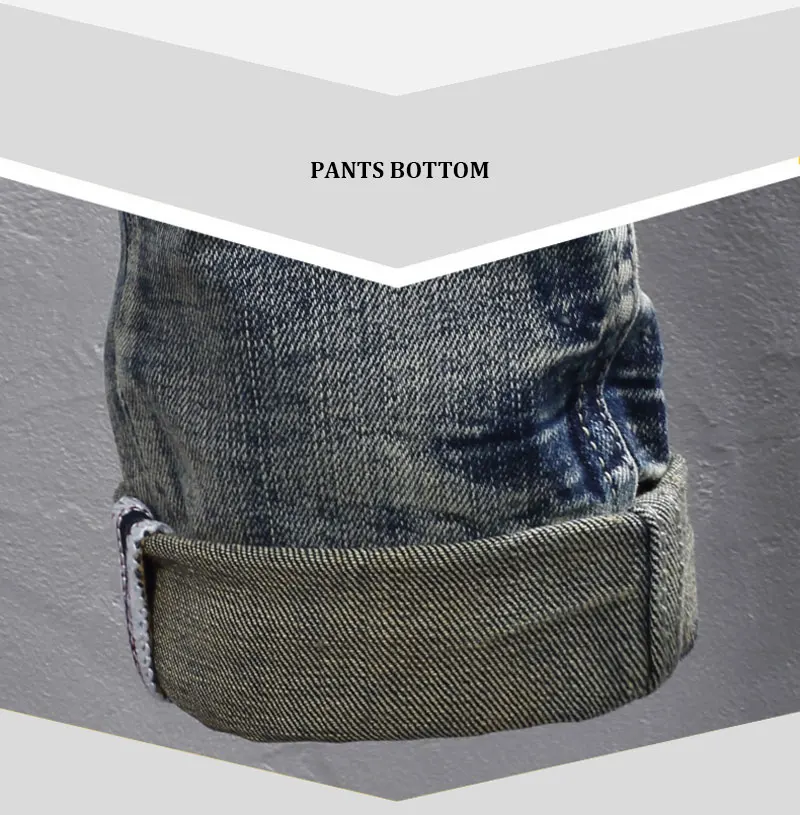 

y2k street wear men's jeans retro light blue elastic slim fit washed embroidered jeans Italian designer retro jeans homb