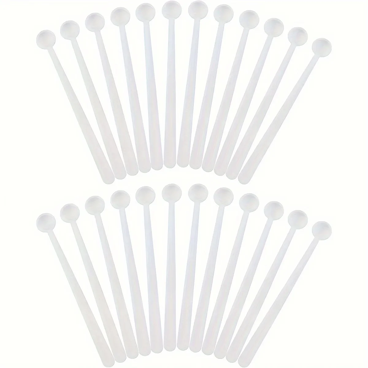 10Pcs Mini Plastic Powder Scoops, 0.15 ml, Hybrid Shape, Glitter Powder Measuring Tools for Resin Jewelry Casting