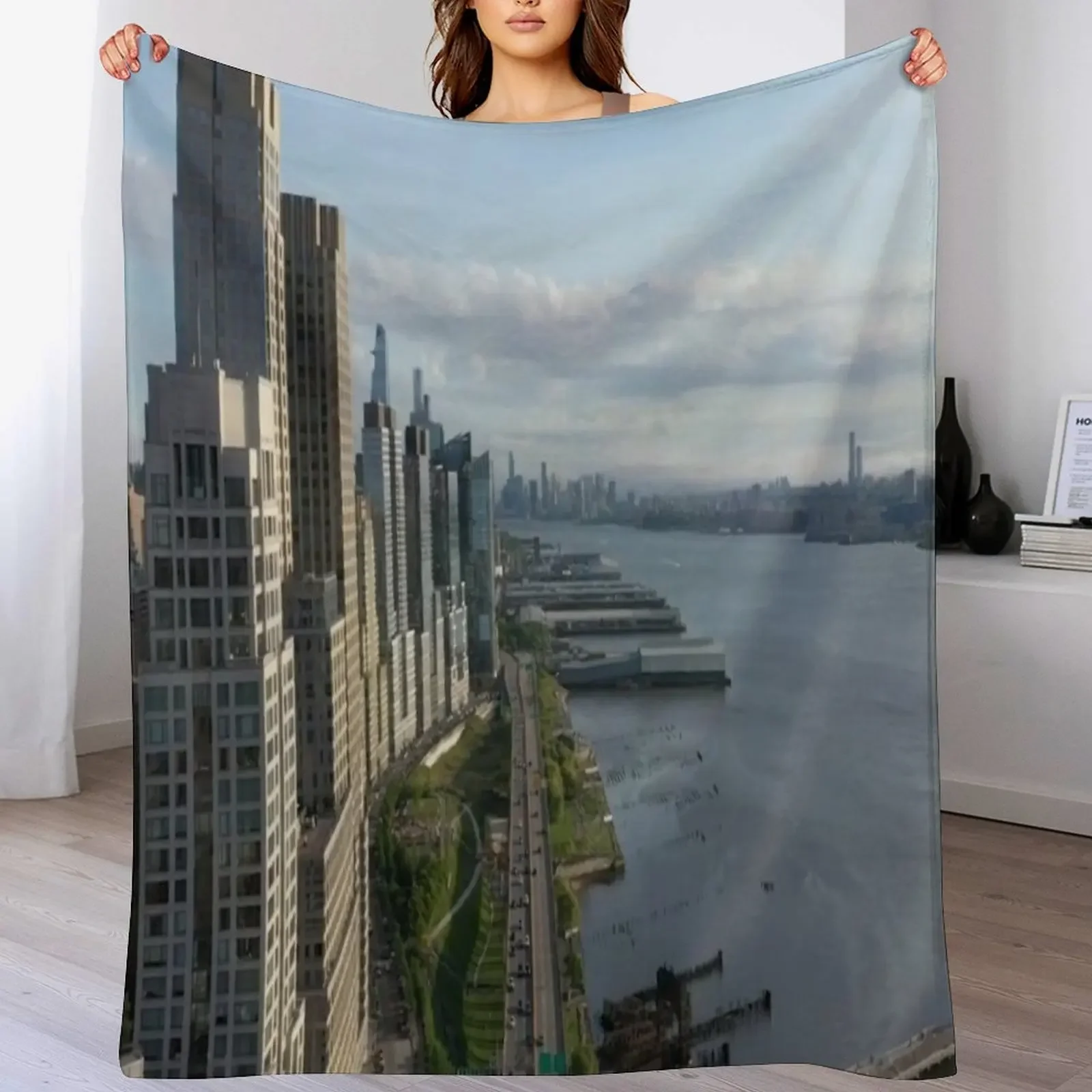 Upper West Side NYC- Doing the Hudson! Throw Blanket Hair Thin Extra Large Throw Luxury Brand Blankets