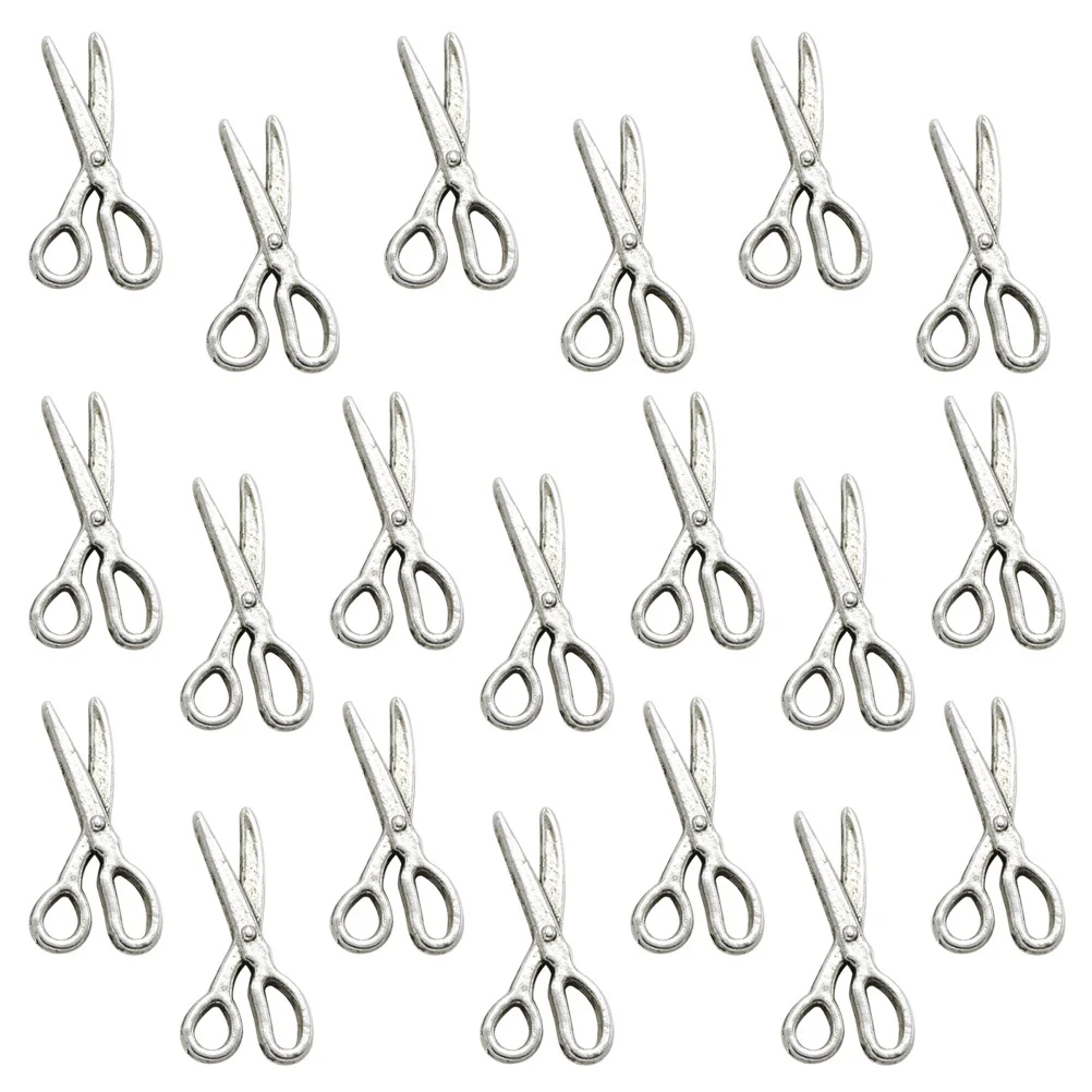 

20Pcs Alloy Barber Scissors Pendants Silver Charms DIY Jewelry Making Necklace Bracelet Accessories Alloy Pendant Charm