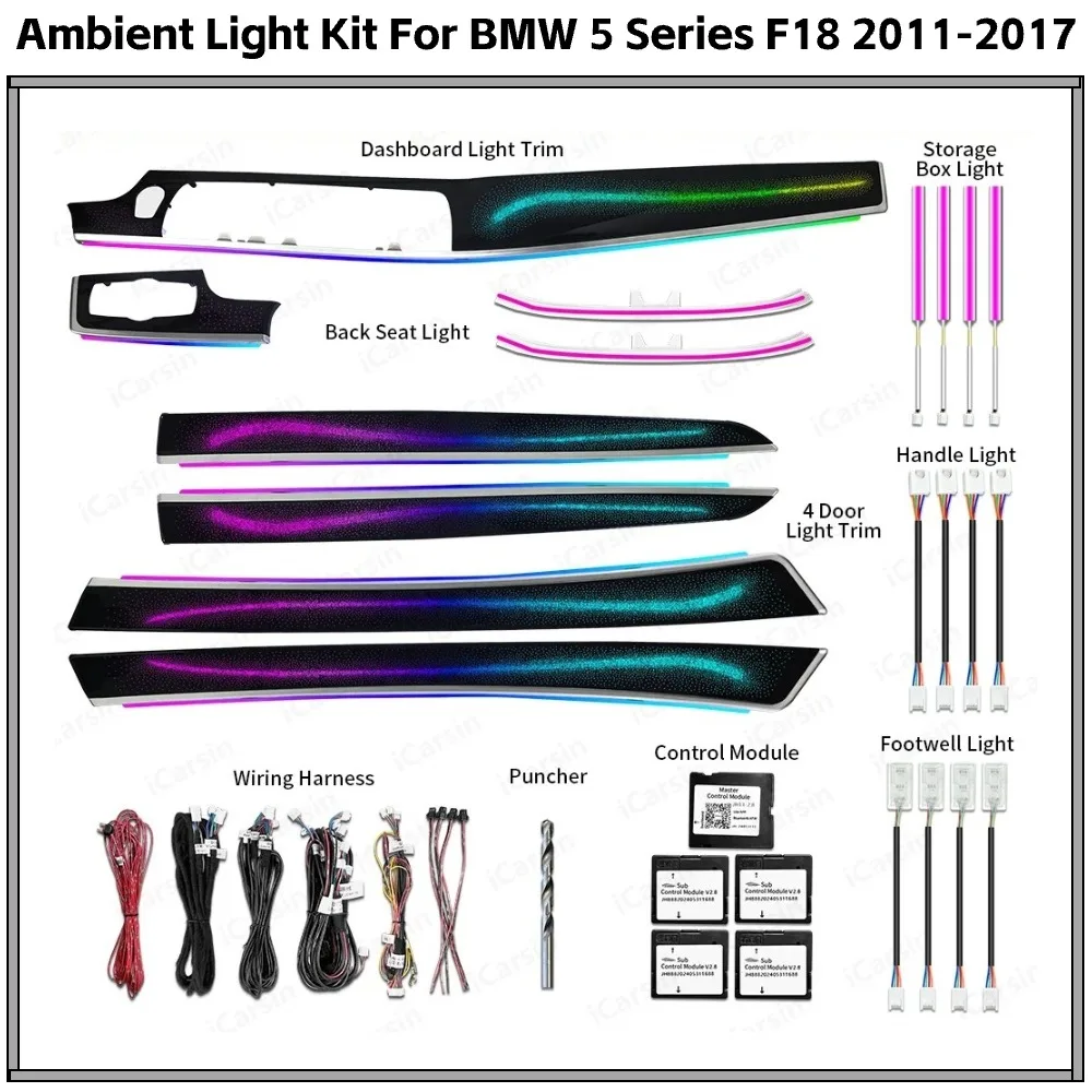 

New Galaxy Dynamic Ambient Light for BMW F10 5 Sedan 2011-2017 Car System Control Interior LED Lighting Upgrade Accessories